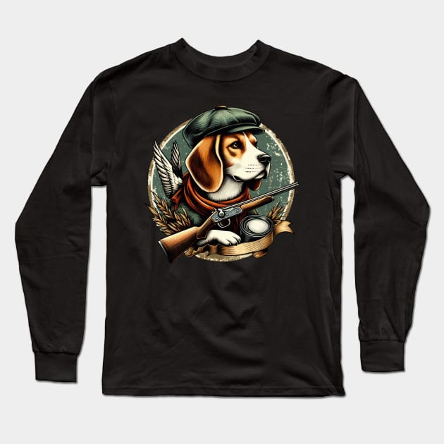 Beagle Hunter Long Sleeve T-Shirt by k9-tee